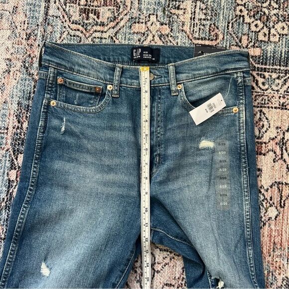 NWT GAP High Rise Vintage Slim Destructed Ankle Jeans Size 8 - Picture 11 of 14